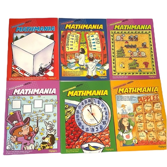 Highlights Mathmania Math Learning Books Set of 6 - Picture 2 of 2